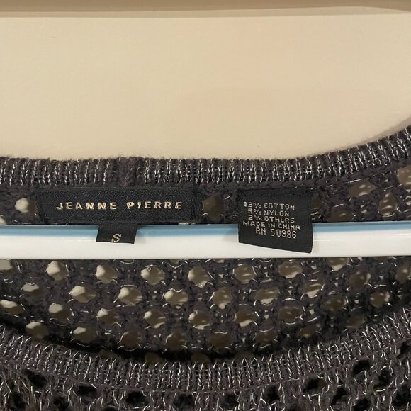 SOLD Metallic Mesh Crochet Sweater - Picture 4 of 4